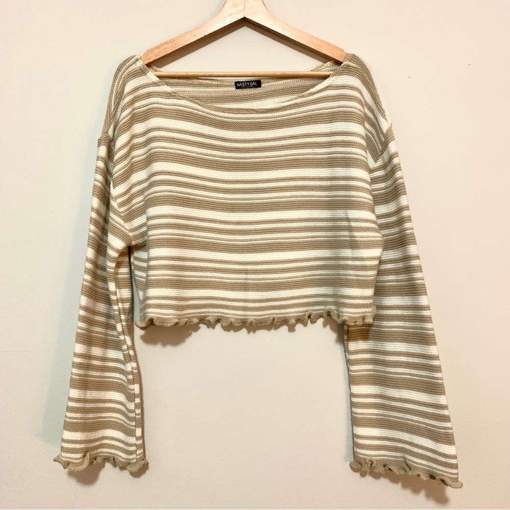 Nasty Gal Crop Sweater Top Size L